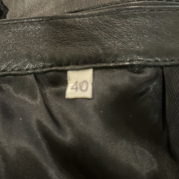 Vintage 90s Valentino Leather and Velvet Pencil Skirt - Picture 6 of 8